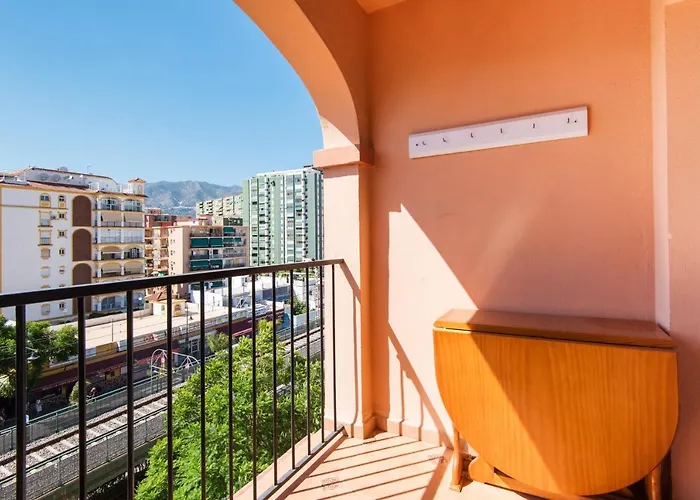 Boliches Center Apartment Next To The Beach, Parking, Pool & Terrace